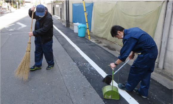 ゴミ出し作業